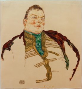 Porträt eines dicken Mannes von Egon Schiele