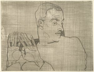 Porträt von Arthur Roessler, 1914 von Egon Schiele