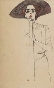 Porträt einer Frau von Egon Schiele