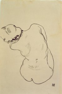 Liegender Akt - Rückansicht, 1918