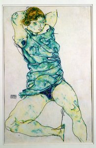Liegendes Mädchen von Egon Schiele
