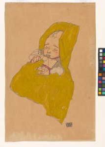 Säugling im Wickelpolster von Egon Schiele