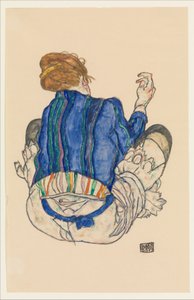 Sitzende Frau, Rückenansicht, 1917