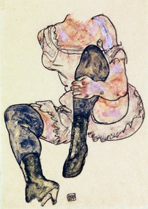 Sitzende Frau mit gebeugtem linken Bein (Torso)