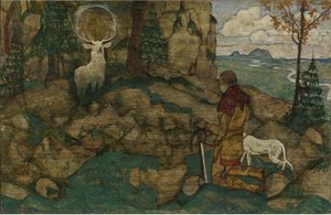 Die Vision des heiligen Hubertus von Egon Schiele