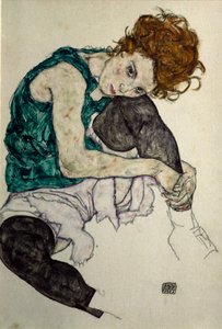 Die Frau des Künstlers von Egon Schiele