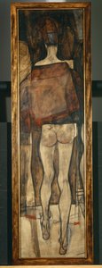 Weiblicher Rückenakt mit Schultertuch, Fragment