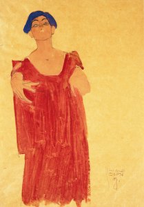 Frau mit blauen Haaren, 1918 von Egon Schiele