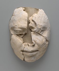 Mumienmaske eines Mannes, bestehend nur aus dem Gesicht von Egyptian