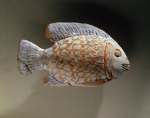 Bemalter Keramikfisch, aus Ägypten