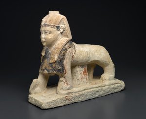 Der Gott Tutu als Sphinx, die auf Schlangen tritt von Egyptian
