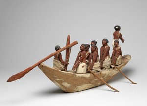 Modellsegelboot aus dem Grab von Khety (Beni Hasan) Mittleres Reich, ca. 2010 v. Chr. - 1950 v. Chr.
