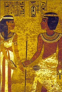 Altes Ägypten, Tutenkhamun mit seiner Frau, Grab von Tutenkhamun, Theben