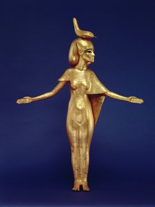 Detail der Göttin Selket vom Kanopenschrein, aus dem Grab von Tutanchamun (ca. 1370-1352 v. Chr.) Neues Reich