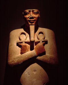 Ägyptische Antike: Osirispfeiler von Sesostris I, aus dem Tempel des Amun in Karnak. 1971-1926 v. Chr. Ägyptisches Kunstmuseum, Luxor von Egyptian 18th Dynasty