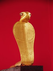 Figur der Kobra Netjer-Ankh, aus dem Grab von Tutanchamun (ca. 1370-1352 v. Chr.) Neues Reich