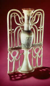 Blumiges Salbgefäß, aus dem Grab von Tutanchamun (ca. 1370-1352 v. Chr.), Neues Reich