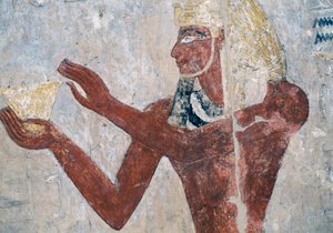 Bemaltes Relief, Totentempel der Hatschepsut, Deir el-Bahri, Luxor, Theben (Unesco-Welterbeliste)