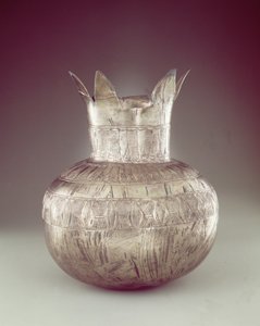 Granatapfelvase, aus dem Grab von Tutanchamun, Neues Reich (Silber oder Elektrum) von Egyptian 18th Dynasty