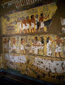 Rekonstruktion der Maia-Kapelle, Deir el-Medina, Ton und bemalter Stuck, ägyptische Zivilisation, Neues Reich, Dynastie XVIII