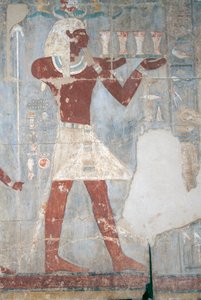 Szene mit Königin, die ein Opfer darbringt, Südostraum, Ostwand, Oberer Hof, Totentempel der Hatschepsut, Deir el-Bahari, Thebanische Nekropole