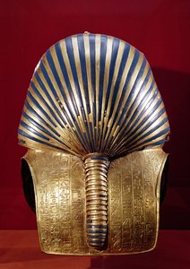 Die Rückseite der Goldmaske, aus dem Schatz von Tutanchamun, Neues Reich, ca. 1340 v. Chr.