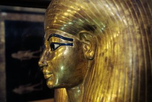 Sarkophag von Tjuya, aus dem Grab von Yuya und Tjuya, Tal der Könige, Ägypten, ägyptische Zivilisation, Neues Reich, 18. Dynastie, (Detail)