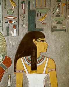(Detail) Fresko mit Isis, Ägypten, Luxor (XVIII. Dynastie, Thutmosis III)