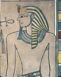 Ägypten, Altes Theben, Tal der Könige, Wandgemälde des Pharao Amenhotep III. von Egyptian 19th Dynasty