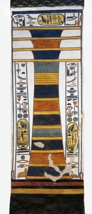 Ägypten, Theben, Luxor, Tal der Königinnen, Grab von Nefertari, Djed-Säule, die das Rückgrat von Osiris darstellt und Knochenmark der Auferstehung enthält, aus der 19. Dynastie