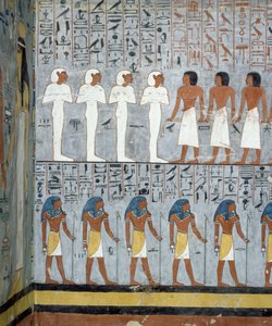 Mumien und männliche Figuren (Detail)