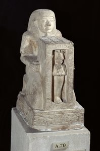 Naophore Statue des königlichen Schreibers Seti mit Osiris im Naos, Neues Reich, ca. 1279-1213 v. Chr.