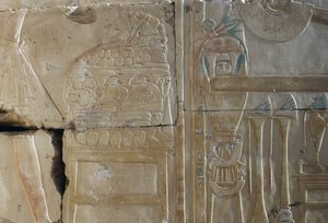 Relief, Tempel von Ramses II, Abydos, Ägypten, ägyptische Zivilisation, Neues Reich, Dynastie XIX