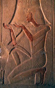 Relief, das eine anbetende Figur darstellt, Leteyas Grab, Saqqara, Ägypten, ägyptische Zivilisation, Neues Reich, Dynastie XIX
