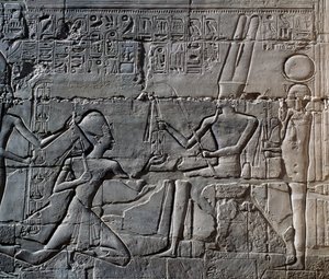 Kampagnen von Seti I. in Syrien und Palästina, Relief, Nordaußenwand der Großen Hypostylhalle, Karnak-Tempelkomplex (UNESCO-Welterbeliste)