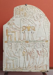 Stele von Penboui, Wächter von Deir el-Medina, aus Theben, Neues Reich