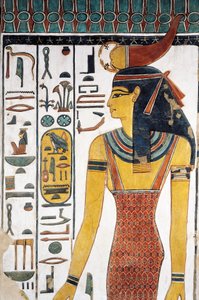 Die Göttin Selkis, Fresko, Eingang zum Vorraum, Grab von Nefertari (QV66), Tal der Königinnen, Theben (Unesco-Welterbeliste)