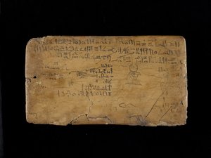 Schreibtafel mit Zeilen aus dem Hymnus an die Nilflut