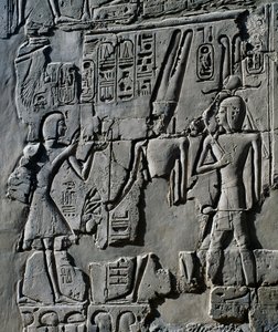 Junger Ramses II. vor Gott Amun, (Detail)
