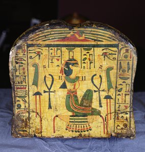 Detail des Fußendes der äußeren Sargbasis der Mumie von Nesyamun, möglicherweise gefunden in Deir El-Bahri, Neues Reich, ca. 1100 v. Chr. von Egyptian 20th Dynasty