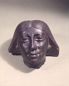 Kopf eines Mannes, wahrscheinlich ein hoher Beamter, ca. 700 v. Chr. von Egyptian 25th Dynasty