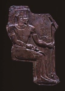 Relieftafel des Gottes Amun, aus dem Tempel der Isis in Saqqara, Spätzeit, um 760-656 v. Chr. von Egyptian 25th Dynasty
