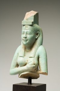 Fragment von Isis, Spätzeit (Faience)