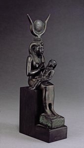 Die Göttin Isis, die den Säugling Horus stillt, Spätzeit
