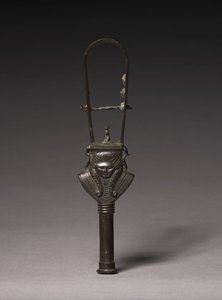 Gebogenes Sistrum, 380-343 v. Chr. von Egyptian 30th Dynasty