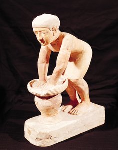 Modell eines Mannes, der Bier macht, aus Saqqara, Altes Reich
