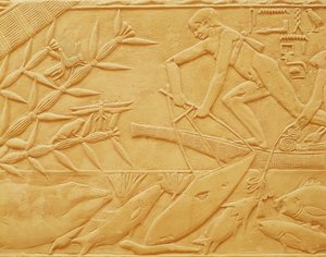Angelszene, aus dem Mastaba von Kagemni, Altes Reich