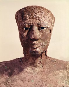 Statue von Pepi I (2289-2255 v. Chr.), Detail des Kopfes, gefunden in Hierakonpolis, ca. 2281-2241 v. Chr.