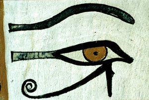 Altes Ägypten, Wandmalerei, Das Auge des Horus, Grab von Sennedjem, Theben, Deir el Medina von Egyptian Egyptian