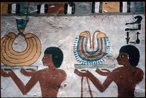 Altes Ägypten, Wandmalerei, Grab von Sennufer, Grab der Adligen, Theben von Egyptian Egyptian